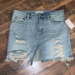 Free People Harvest Bell Jean Skirt